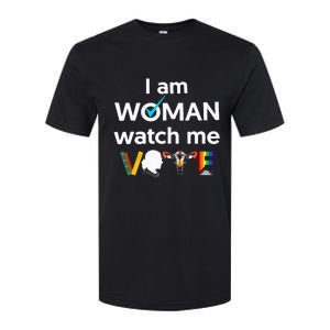 I Am Woman Watch Me Vote Softstyle CVC T-Shirt