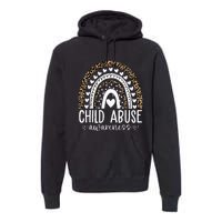 In April We Wear Blue Cool Child Abuse Prevention Awareness Premium Hoodie