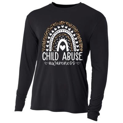 In April We Wear Blue Cool Child Abuse Prevention Awareness Cooling Performance Long Sleeve Crew