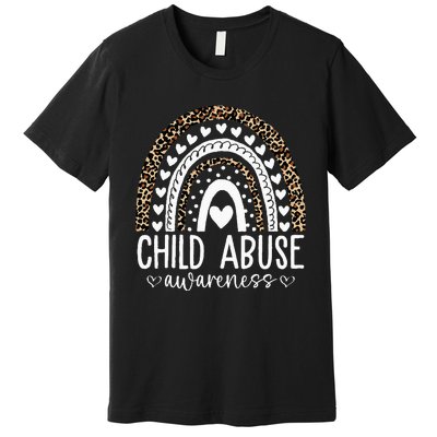 In April We Wear Blue Cool Child Abuse Prevention Awareness Premium T-Shirt