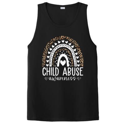 In April We Wear Blue Cool Child Abuse Prevention Awareness PosiCharge Competitor Tank