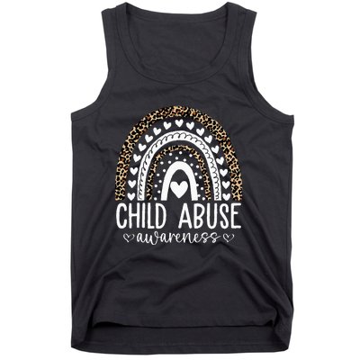 In April We Wear Blue Cool Child Abuse Prevention Awareness Tank Top