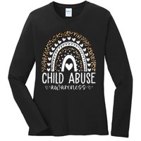 In April We Wear Blue Cool Child Abuse Prevention Awareness Ladies Long Sleeve Shirt