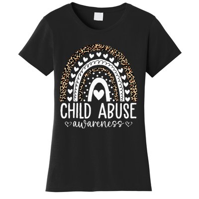 In April We Wear Blue Cool Child Abuse Prevention Awareness Women's T-Shirt