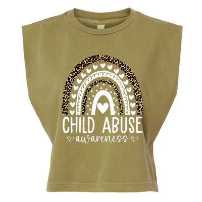 In April We Wear Blue Cool Child Abuse Prevention Awareness Garment-Dyed Women's Muscle Tee