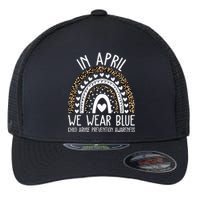 In April We Wear Blue Cool Child Abuse Prevention Awareness Flexfit Unipanel Trucker Cap