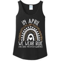 In April We Wear Blue Cool Child Abuse Prevention Awareness Ladies Essential Tank