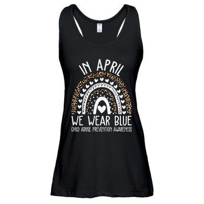 In April We Wear Blue Cool Child Abuse Prevention Awareness Ladies Essential Flowy Tank