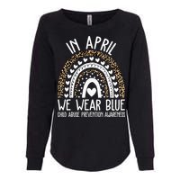 In April We Wear Blue Cool Child Abuse Prevention Awareness Womens California Wash Sweatshirt