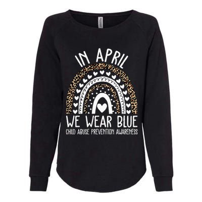 In April We Wear Blue Cool Child Abuse Prevention Awareness Womens California Wash Sweatshirt