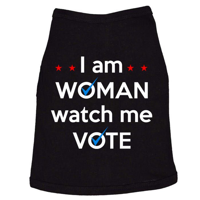 I Am Woman Watch Me Vote Doggie Tank