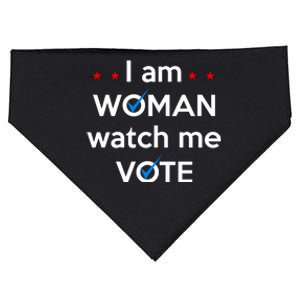 I Am Woman Watch Me Vote USA-Made Doggie Bandana