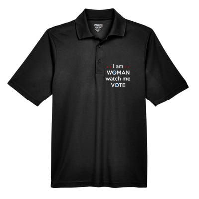 I Am Woman Watch Me Vote Men's Origin Performance Pique Polo