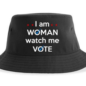 I Am Woman Watch Me Vote Sustainable Bucket Hat