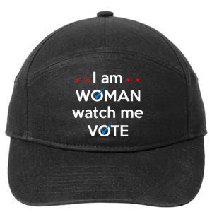 I Am Woman Watch Me Vote 7-Panel Snapback Hat