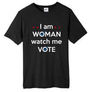 I Am Woman Watch Me Vote Tall Fusion ChromaSoft Performance T-Shirt