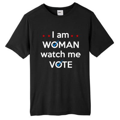 I Am Woman Watch Me Vote Tall Fusion ChromaSoft Performance T-Shirt