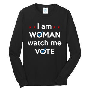 I Am Woman Watch Me Vote Tall Long Sleeve T-Shirt