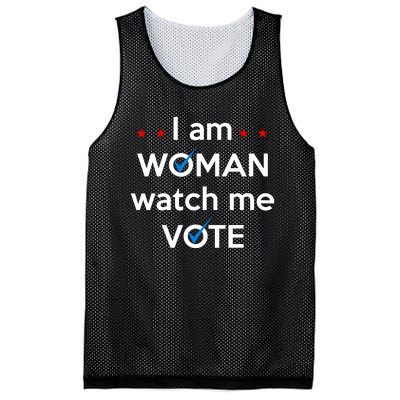 I Am Woman Watch Me Vote Mesh Reversible Basketball Jersey Tank