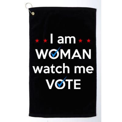 I Am Woman Watch Me Vote Platinum Collection Golf Towel