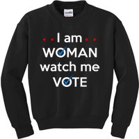 I Am Woman Watch Me Vote Kids Sweatshirt