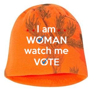 I Am Woman Watch Me Vote Kati - Camo Knit Beanie