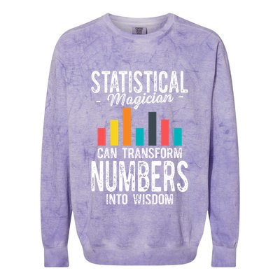 In A World Full Of Data Math Science Statistics Teacher Gift Colorblast Crewneck Sweatshirt