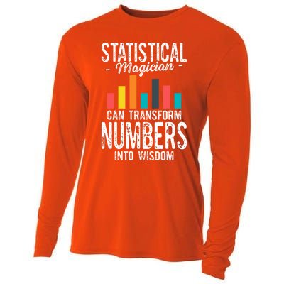 In A World Full Of Data Math Science Statistics Teacher Gift Cooling Performance Long Sleeve Crew