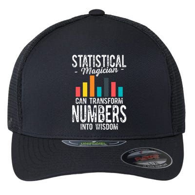 In A World Full Of Data Math Science Statistics Teacher Gift Flexfit Unipanel Trucker Cap