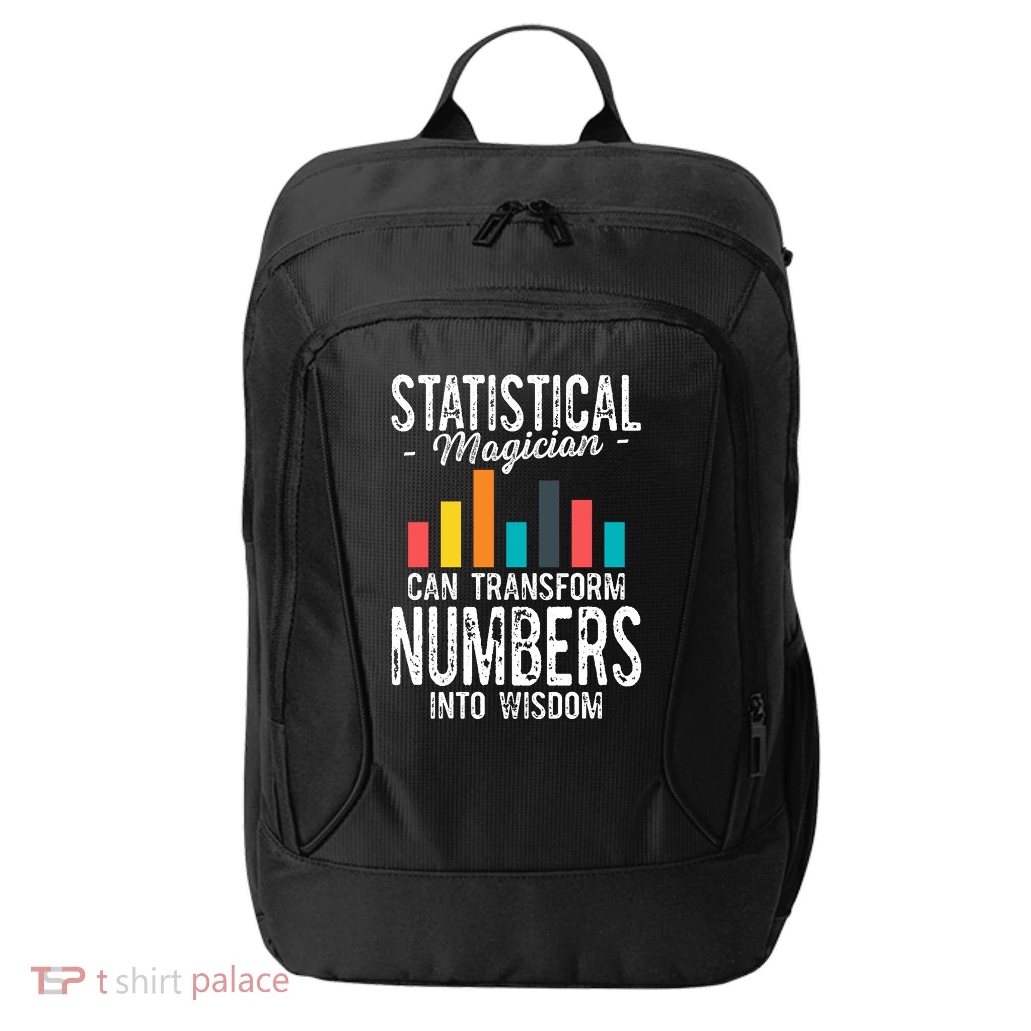 In A World Full Of Data Math Science Statistics Teacher Gift City Backpack