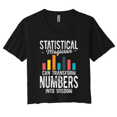 In A World Full Of Data Math Science Statistics Teacher Gift Crop Top