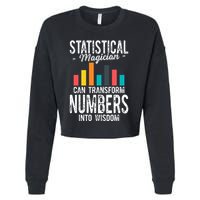 In A World Full Of Data Math Science Statistics Teacher Gift Cropped Pullover Crew