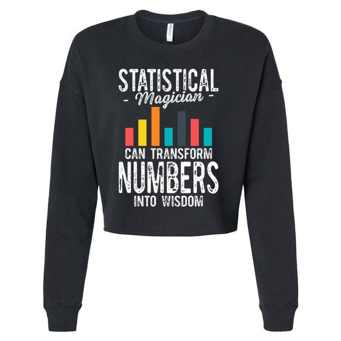 In A World Full Of Data Math Science Statistics Teacher Gift Cropped Pullover Crew