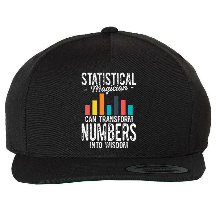In A World Full Of Data Math Science Statistics Teacher Gift Wool Snapback Cap