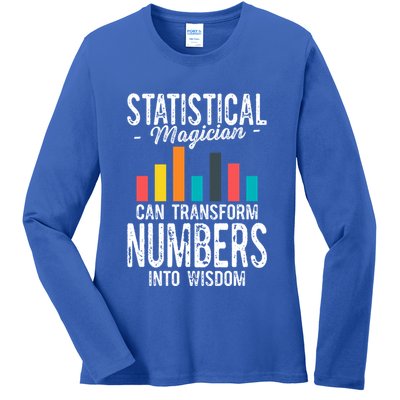 In A World Full Of Data Math Science Statistics Teacher Gift Ladies Long Sleeve Shirt