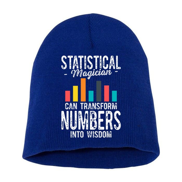 In A World Full Of Data Math Science Statistics Teacher Gift Short Acrylic Beanie