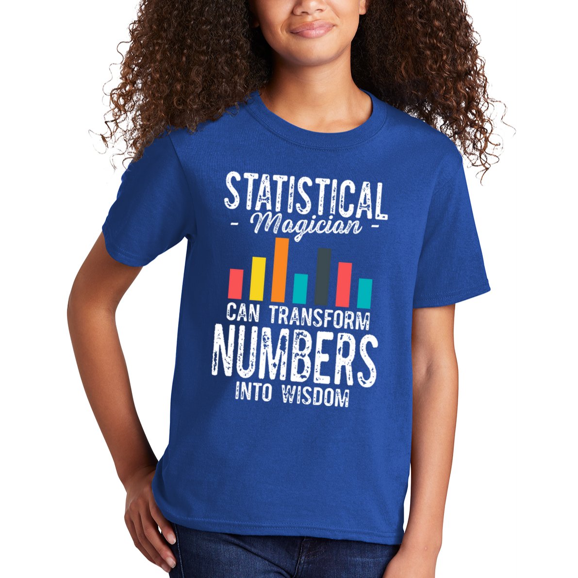In A World Full Of Data Math Science Statistics Teacher Gift Kids T-Shirt