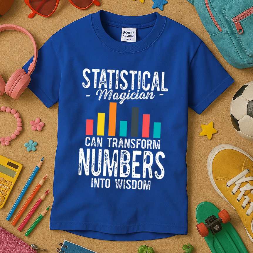 In A World Full Of Data Math Science Statistics Teacher Gift Kids T-Shirt