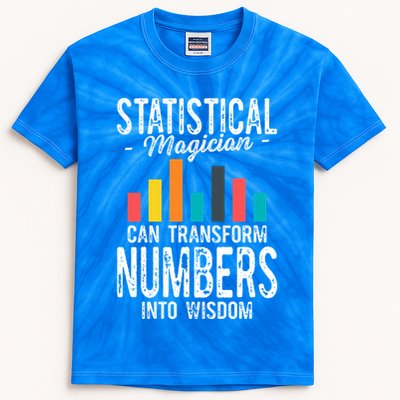 In A World Full Of Data Math Science Statistics Teacher Gift Kids Tie-Dye T-Shirt