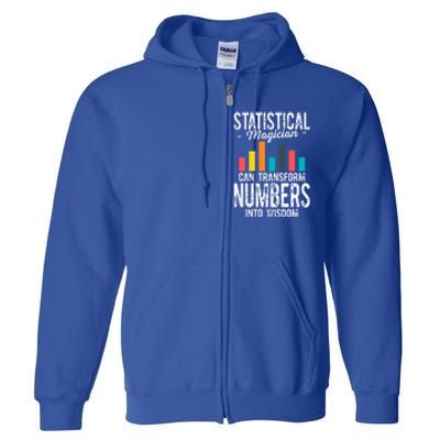 In A World Full Of Data Math Science Statistics Teacher Gift Full Zip Hoodie