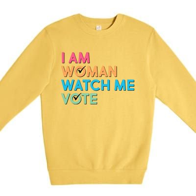 I Am Woman Watch Me Vote Premium Crewneck Sweatshirt