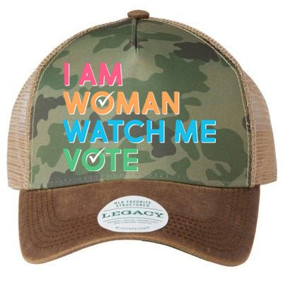 I Am Woman Watch Me Vote Legacy Tie Dye Trucker Hat