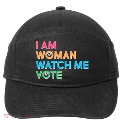 I Am Woman Watch Me Vote 7-Panel Snapback Hat