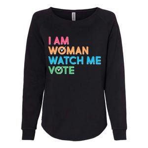 I Am Woman Watch Me Vote Womens California Wash Sweatshirt