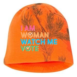 I Am Woman Watch Me Vote Kati - Camo Knit Beanie