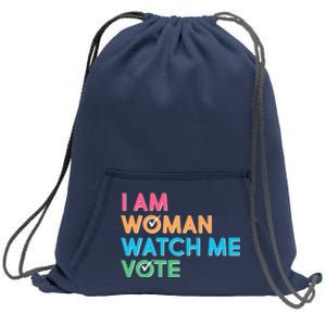 I Am Woman Watch Me Vote Sweatshirt Cinch Pack Bag