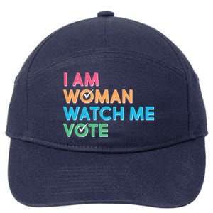 I Am Woman Watch Me Vote 7-Panel Snapback Hat