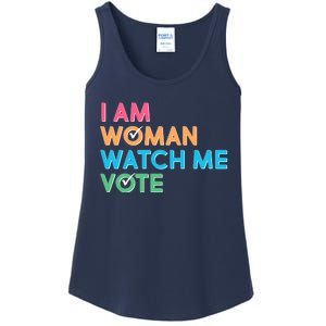 I Am Woman Watch Me Vote Ladies Essential Tank