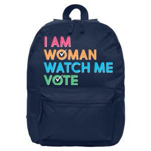 I Am Woman Watch Me Vote 16 in Basic Backpack