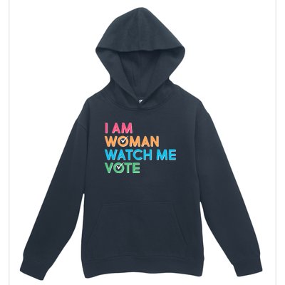 I Am Woman Watch Me Vote Urban Pullover Hoodie